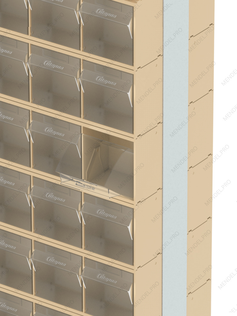 Стойка бежевая двусторонняя напольная Стелла-техник 406-05-06-03-B