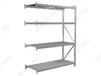 Стеллаж грузовой на зацепах 2000х1800х600 (4 яруса)