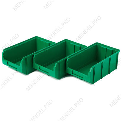 Пластиковый ящик Стелла-техник V-3-К3-зеленый