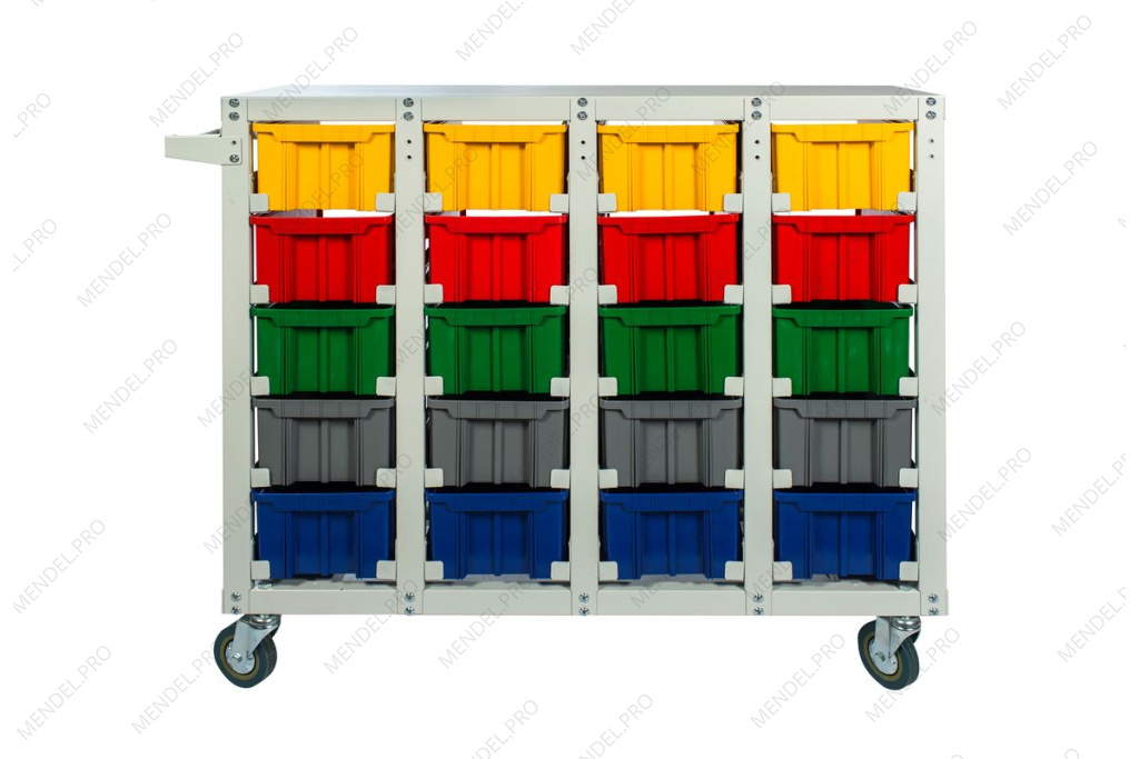 Стеллаж с направляющими мобильный, односторонний, Стелла-техник V3-20-125-И