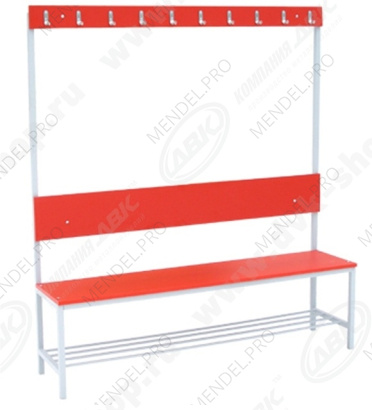 Скамья д/спорт. разд с полкой для обуви 1500(ЛДСП)