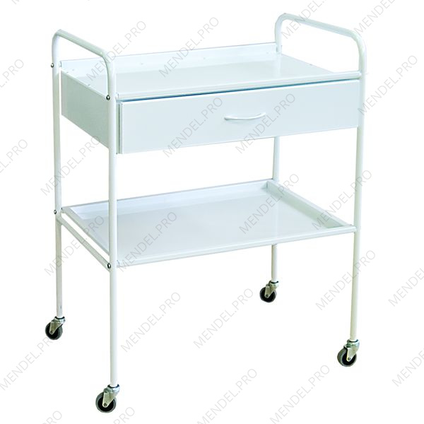 Стол инструментальный предметный двухполочный с ящиком СИП-2М-Я-"Айболит"