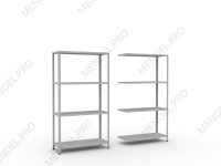 Стеллаж полочный на болтах 1850х1000х300 (4 полки)