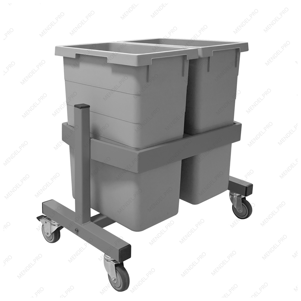 Подкатная подставка держатель для 2-х контейнеров ПДК-2