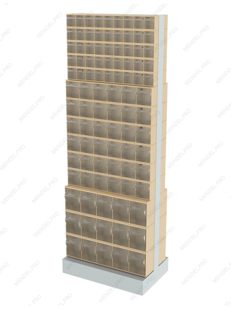 Стойка бежевая двусторонняя напольная Стелла-техник 406-05-06-03-B