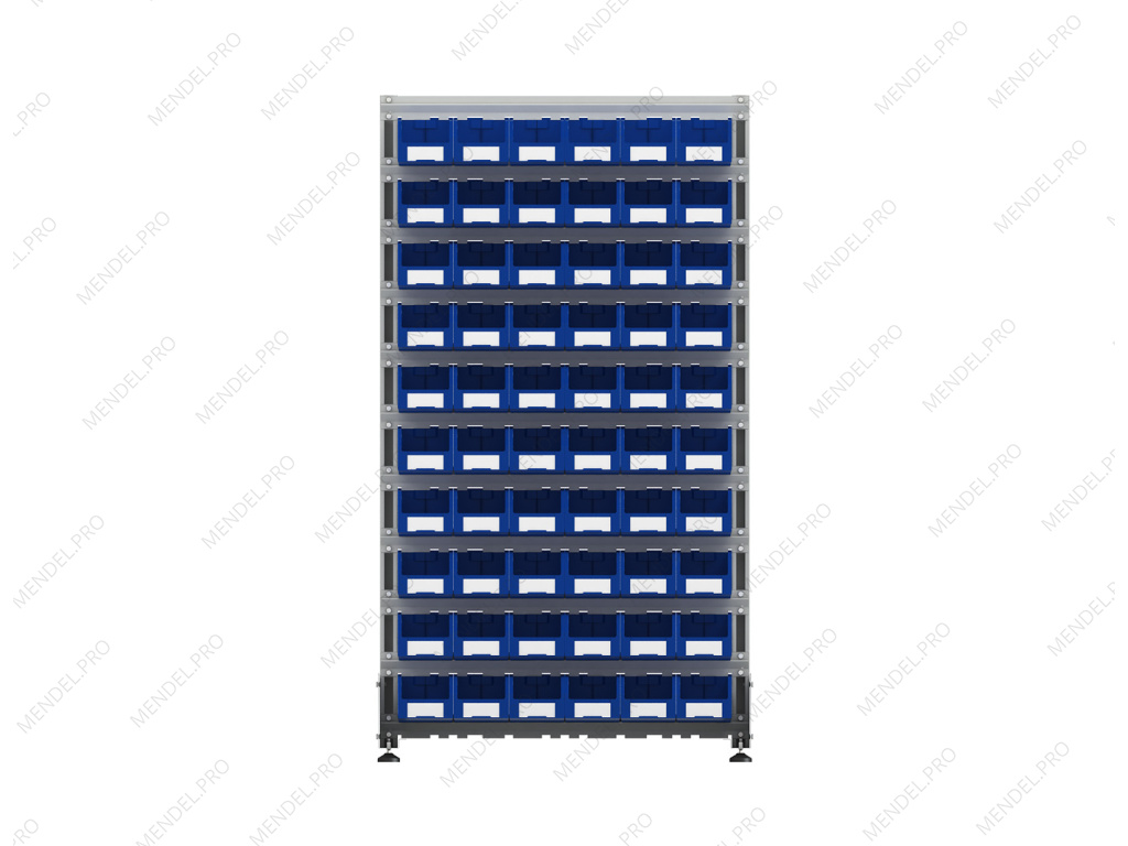 Стеллаж для пластиковых лотков S-BOX двухсторонний 1800x1000x800.02