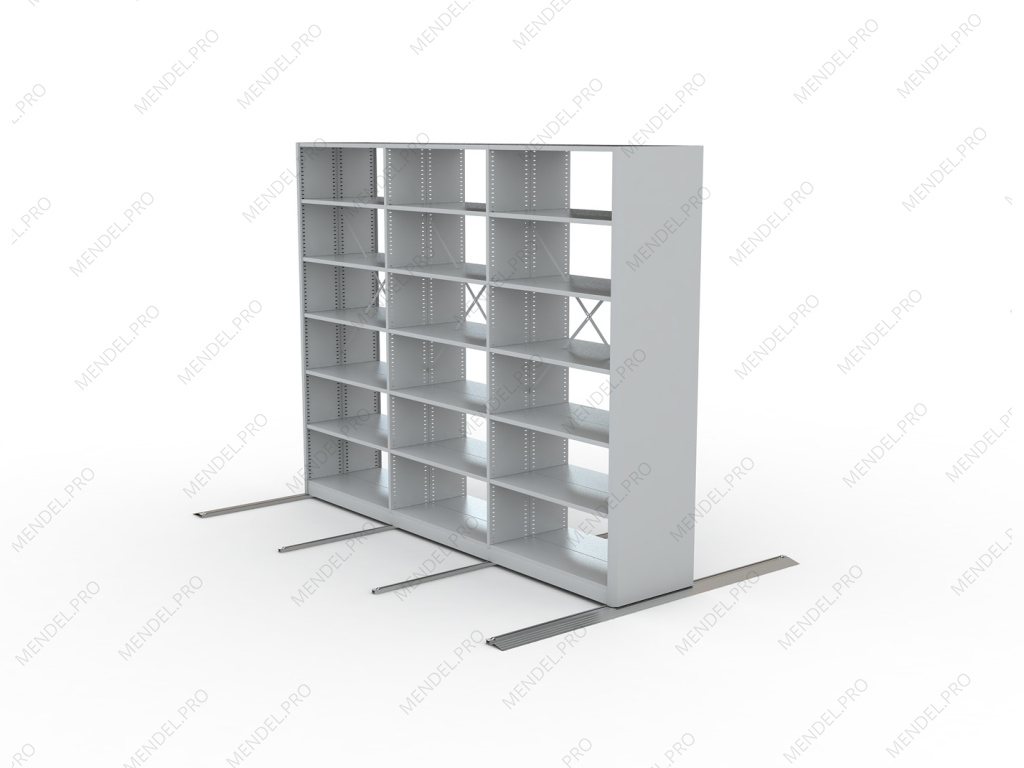 Стеллаж стационарный двухсторонний архивный 2015х700х600