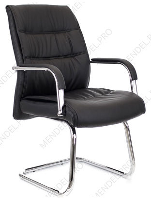 Кресло посетителя Bond экокожа черная