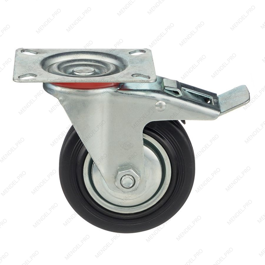 Колесо поворотное с тормозом Стелла-техник 4003-100