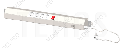 Панель электромонтажная 750 мм  (выключатель, розетки 4 шт.)