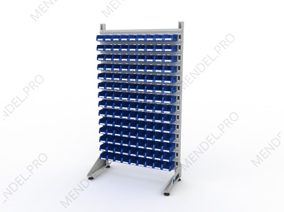 Стеллаж для пластиковых лотков S-BOX односторонний 1800x1000x450.01