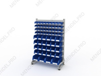 Стеллаж для пластиковых лотков S-BOX односторонний 1500x1000x450.05