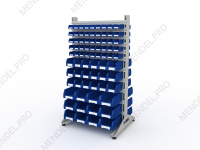 Стеллаж для пластиковых лотков S-BOX двухсторонний 1800x1000x800.06