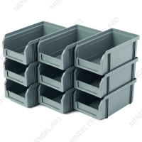 Пластиковый ящик Стелла-техник V-1-К9-серый