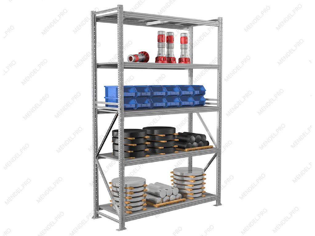 Стеллаж грузовой на зацепах 3000х1500х600 (6 ярусов)