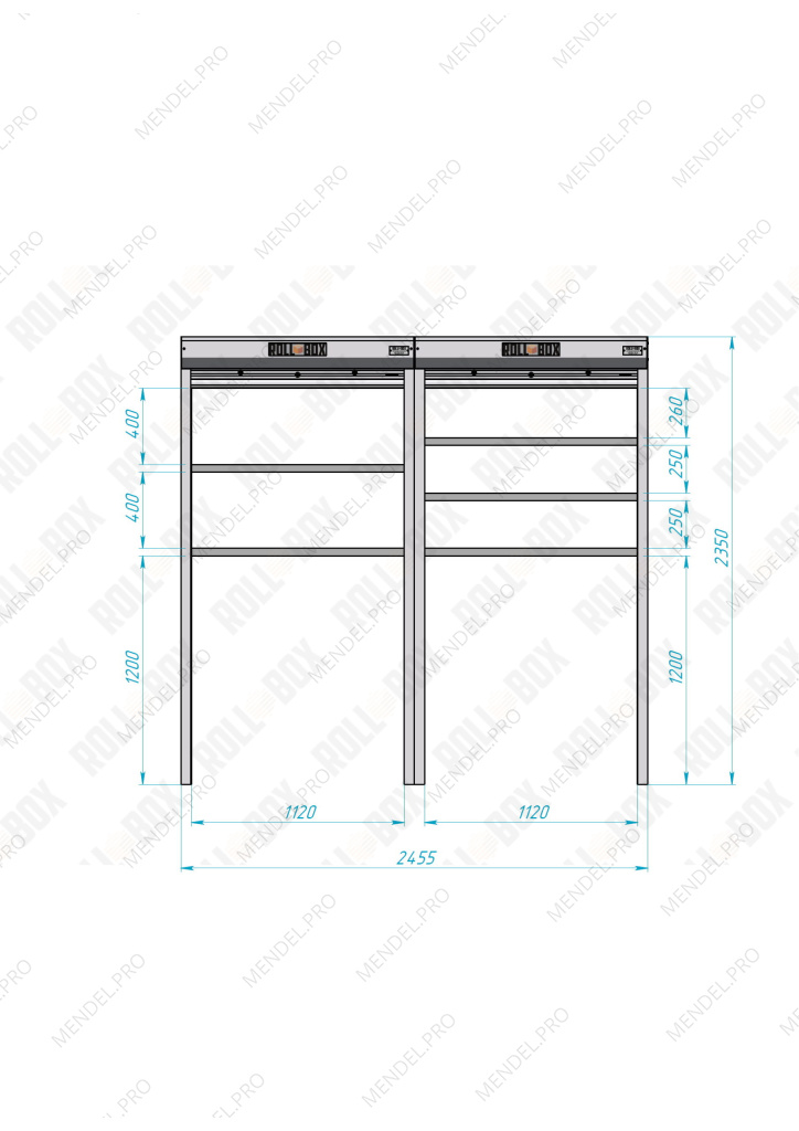 Роллетный шкаф ROLL-BOX SIMPLE Plus 24.07.23.V1-2