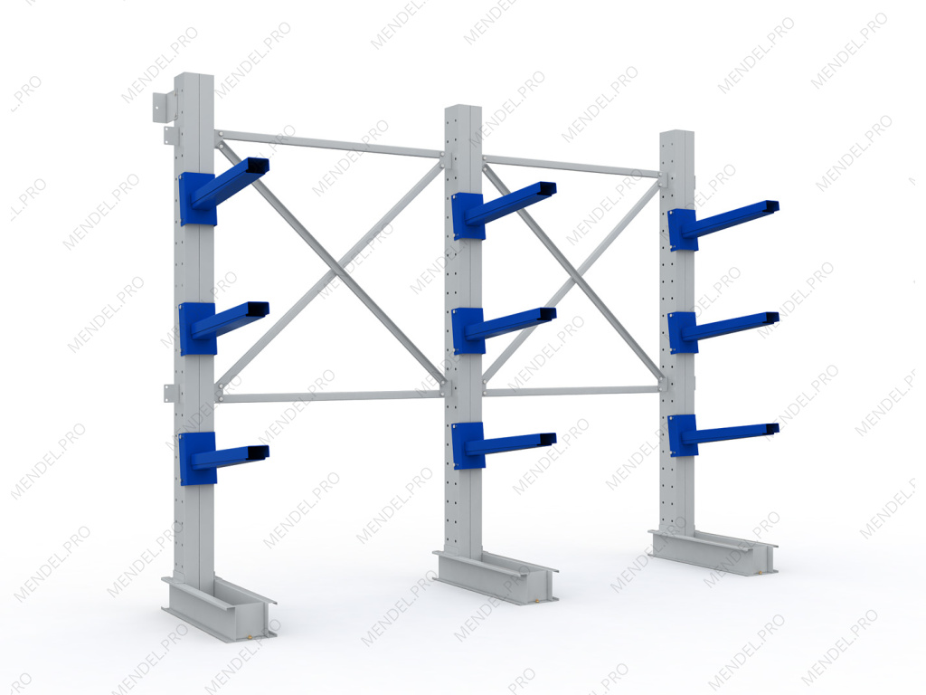 Стеллаж консольный односторонний СГ (3 консоли)