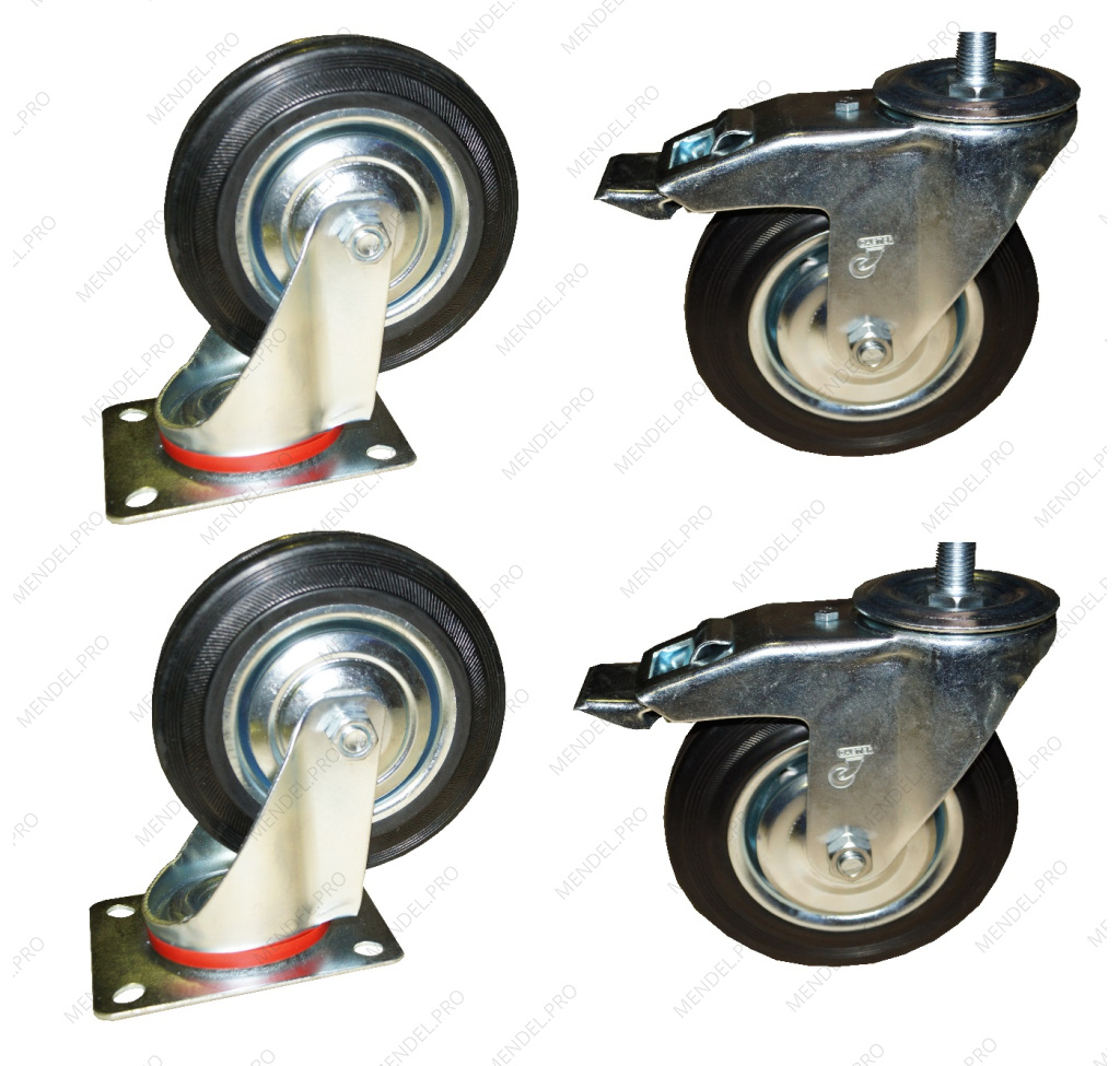 Комплект литых колес Ø125 мм для ТП ОП