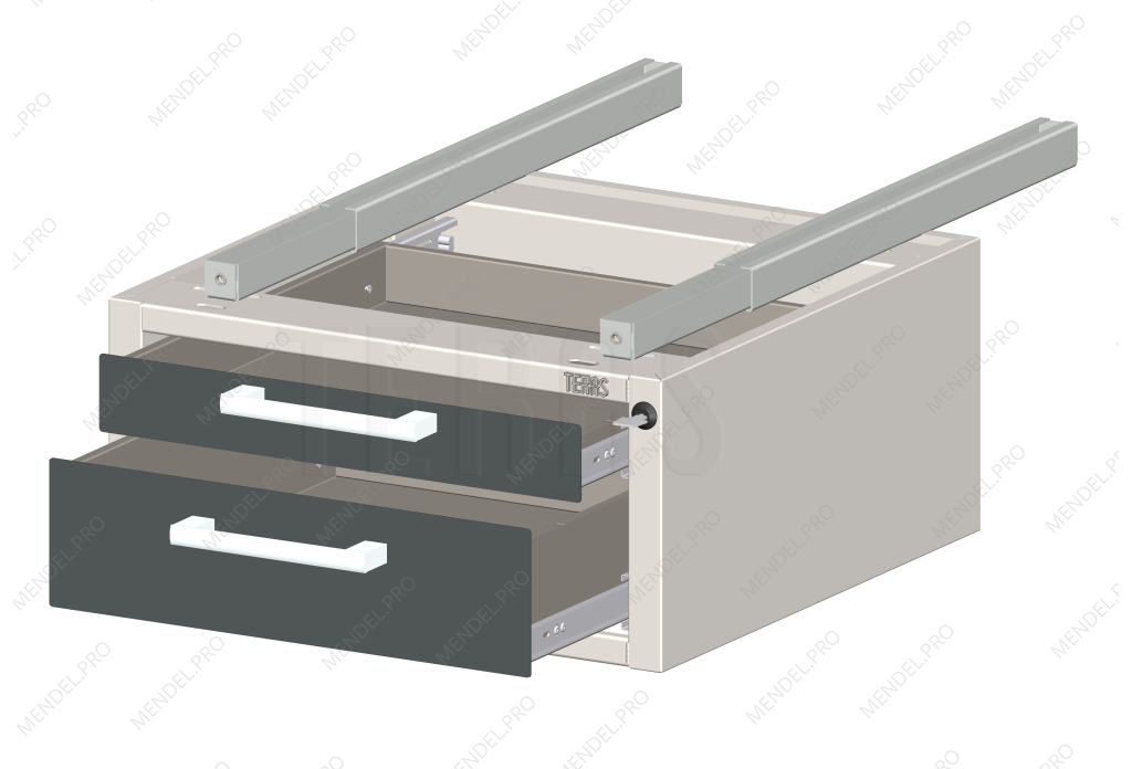 Подвесная тумба на 2 ящика
