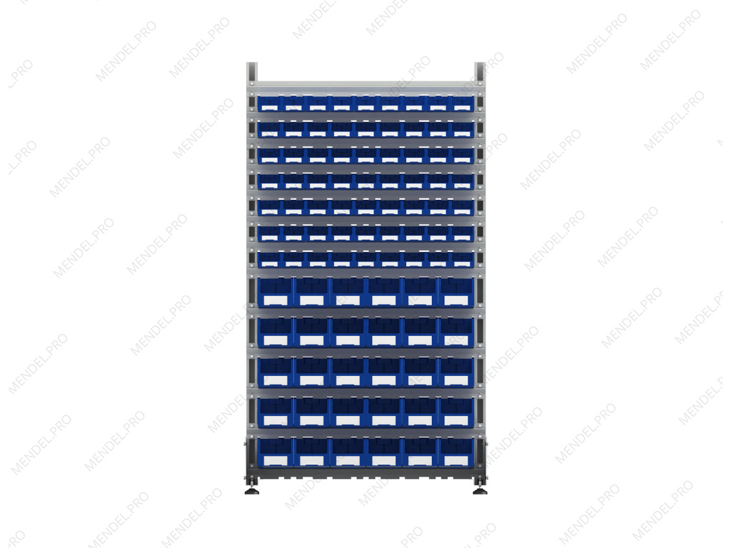 Стеллаж для пластиковых лотков S-BOX двухсторонний 1800x1000x800.04