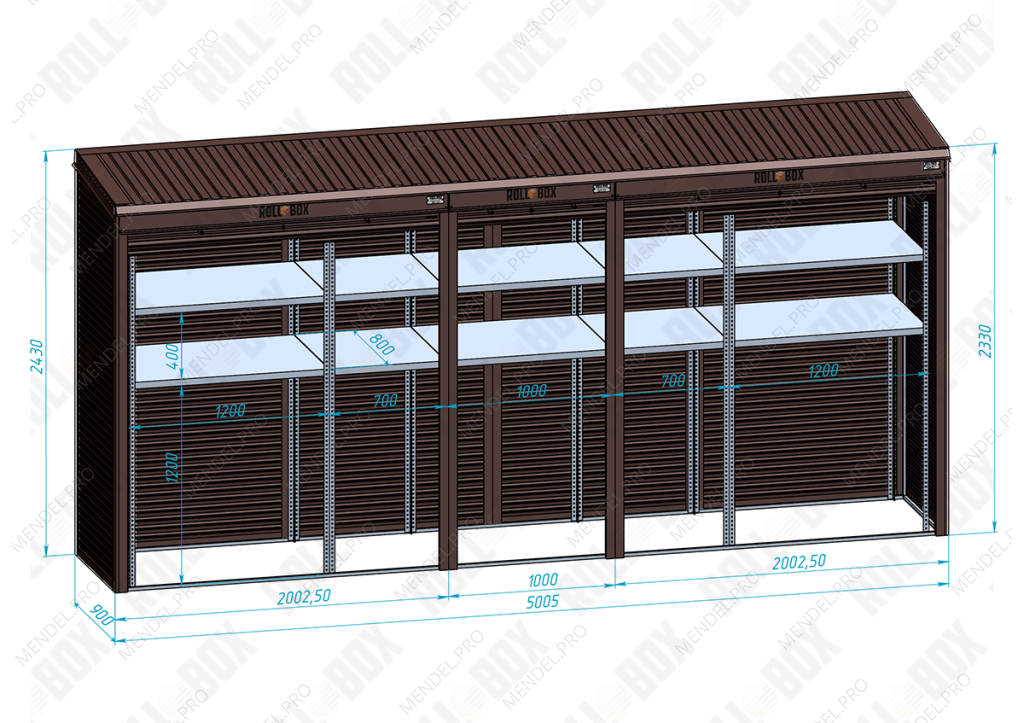 Шкаф уличный ROLL‑BOX VILLAGE ROOF XL-3.1
