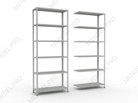 Стеллаж полочный на болтах 2550х1200х600 (6 полок)