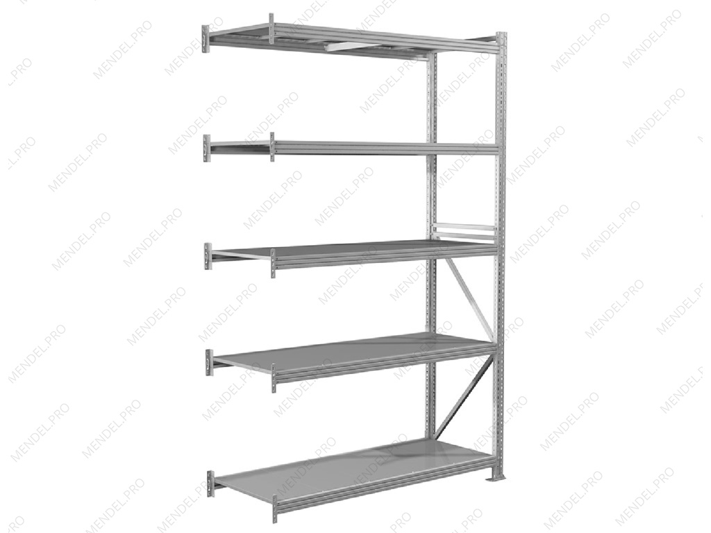 Стеллаж грузовой на зацепах 2500х1500х1000 (5 ярусов)