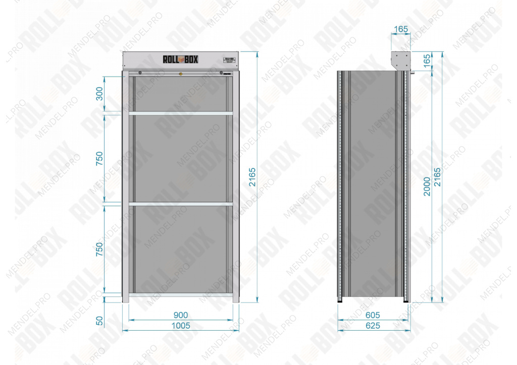 Шкаф роллетный ROLL-BOX SIMPLE 10.06.4.V2
