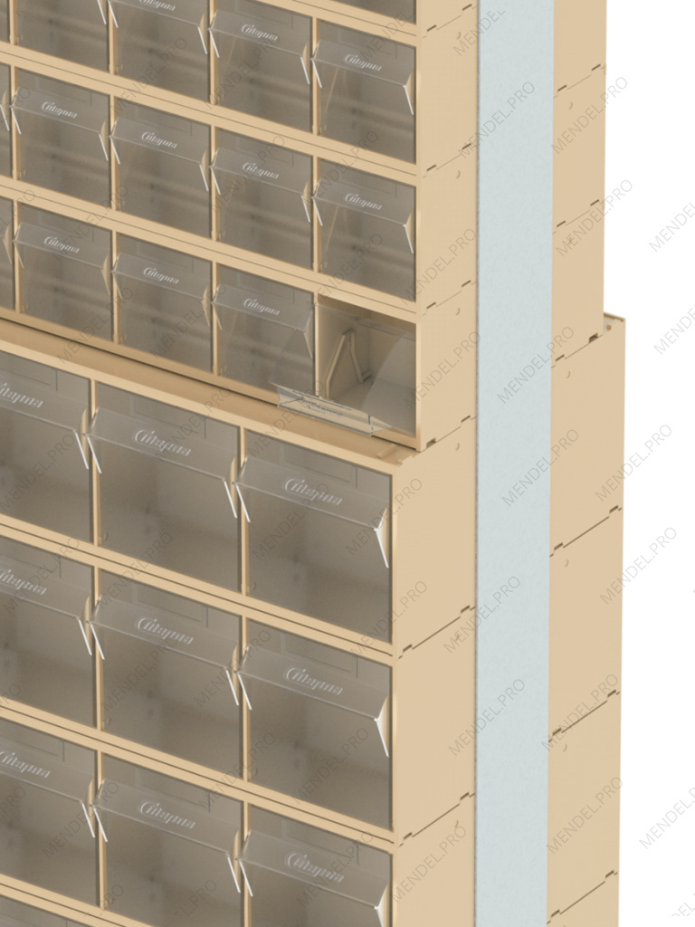 Стойка бежевая двусторонняя напольная Стелла-техник 406-09-08-00-B