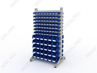 Стеллаж для пластиковых лотков S-BOX двухсторонний 1800x1000x800.04