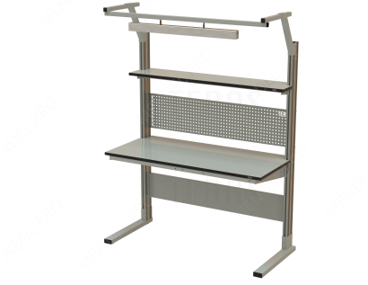 Стол рабочий основной 1500x700 мм серии MODERN + LED-120