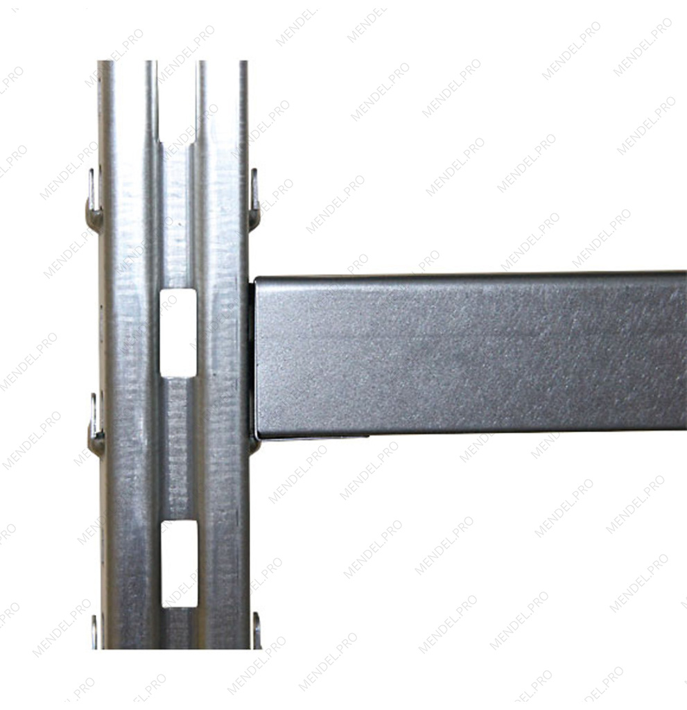 Стеллаж среднегрузовой на зацепах 2300х1300х500 (5 полок)