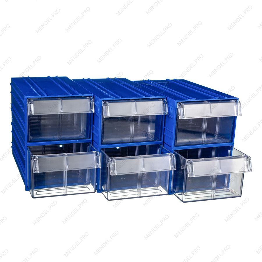 Пластиковый короб Стелла-техник C-2-К6-синий-прозрачный