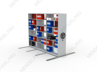 Стеллаж мобильный двухсторонний архивный 2015х1200х600