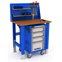 Столы слесарные с подкатными тумбами