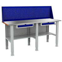 Столы слесарные с подвесными тумбами