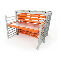 Стеллажи для хранения листового металла с выдвижными полками (вертикальный)